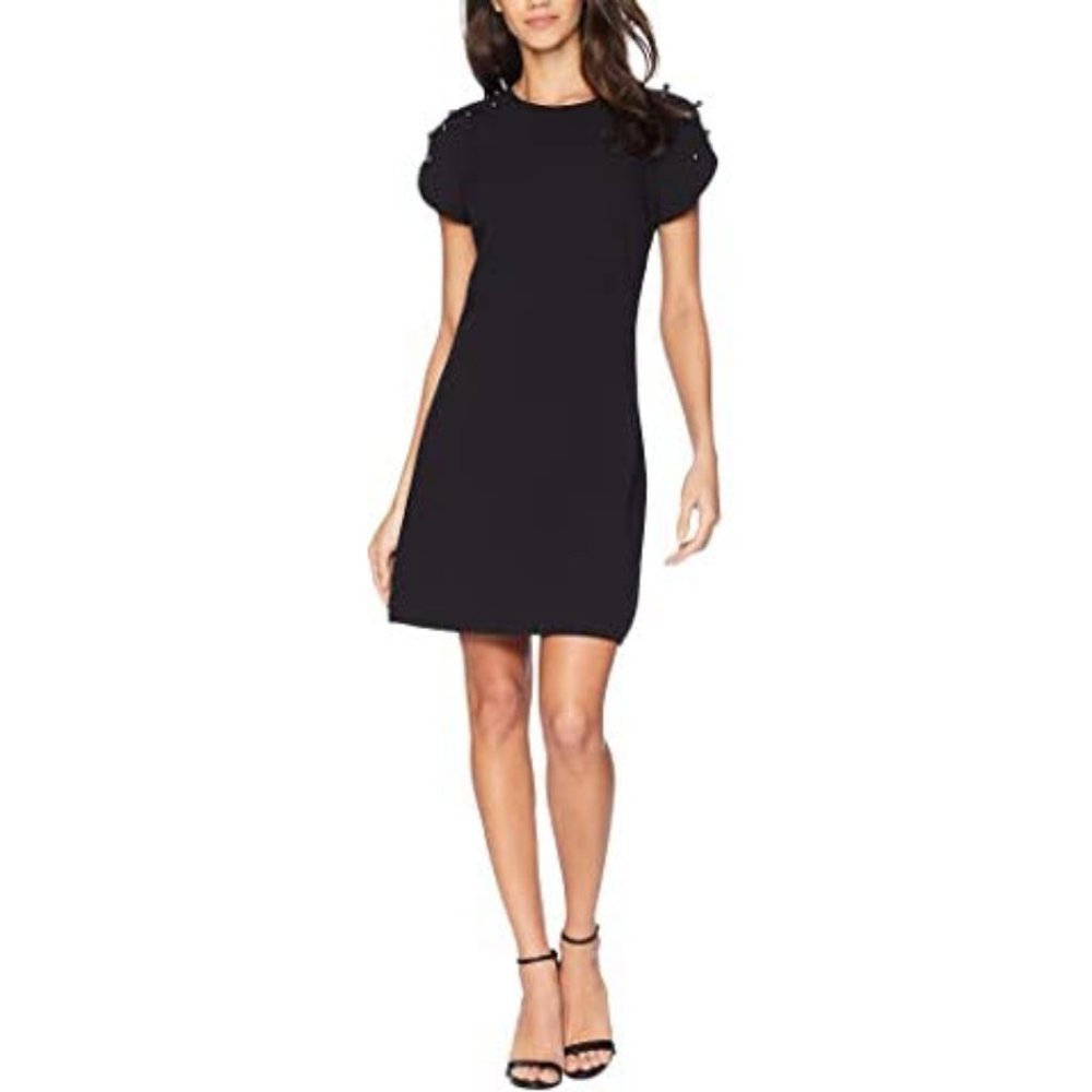 Betsey Johnson Pearl Detailing Little Black Dress XS - Picture 2 of 13